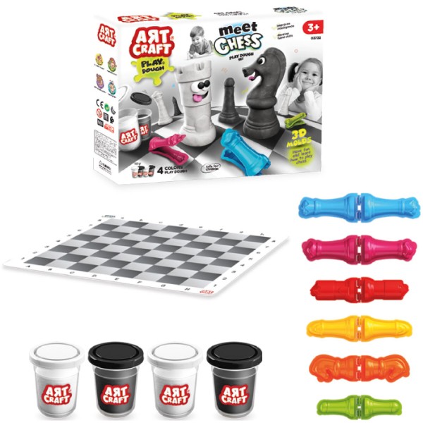 Фото - Лепка из теста dede Шахматы Art Craft 224 г (03732)