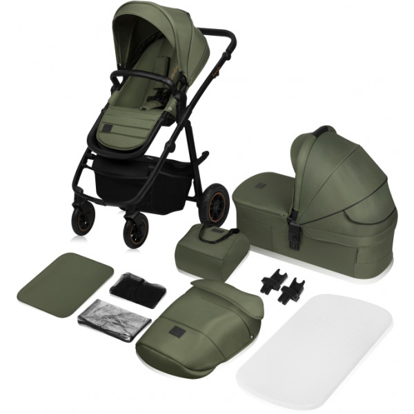Фото - Коляска універсальна 3 в 1 Lionelo Amber Green Forest