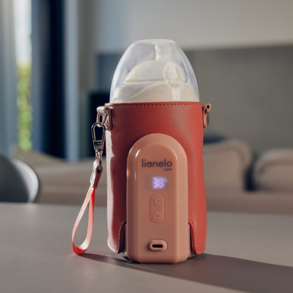 Фото - Підігрівач дитячих пляшечок дорожній Lionelo Thermup Go Evo Coral Pink