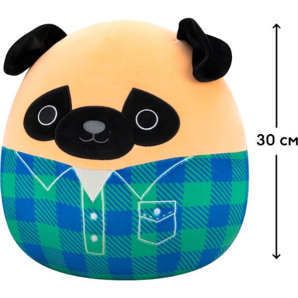 Фото - М'яка іграшка глазастик SQUISHMALLOWS МОПС ПРИНЦ 30 см (SQCR06622)