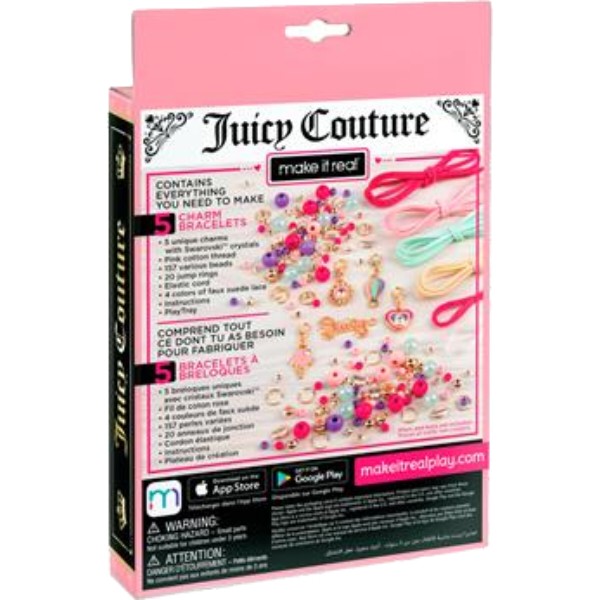 Фото - Набір для виготовлення прикрас Make it Real шарм-браслетів Juicy Couture Сонячне сяйво 189 ел. (MR4433)