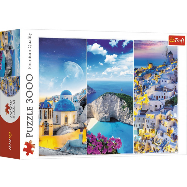 Фото - Пазли картонні (8 +) Trefl Грецькі канікули - колаж 3000 ел. (33073)