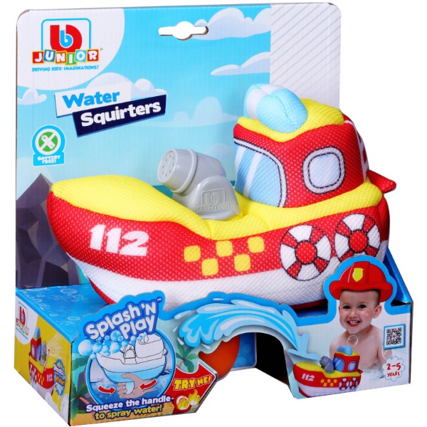 Фото - Игрушка для ванной Bb Junior Water Squirters - Пожарная лодка (16-89061)