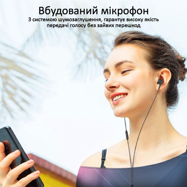 Фото - Наушники вкладыши проводные Promate Duet.Black