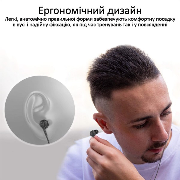 Фото - Наушники вкладыши проводные Promate Duet.Black