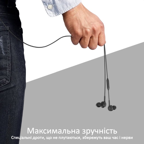 Фото - Наушники вкладыши проводные Promate Duet.Black