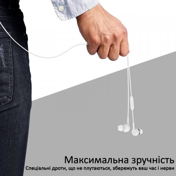 Фото - Навушники вкладиші дротові Promate Duet.White