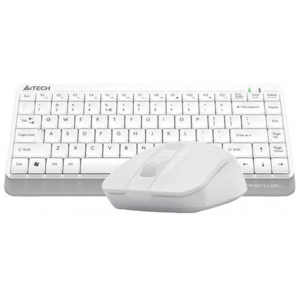 Фото - Клавіатура + миша бездротова A4tech FG1112 White