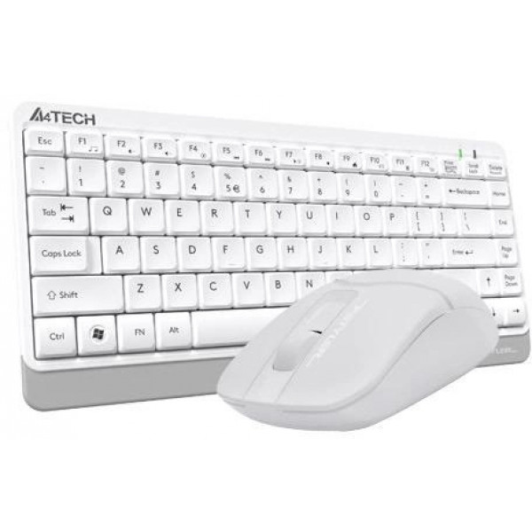 Фото - Клавіатура + миша бездротова A4tech FG1112 White