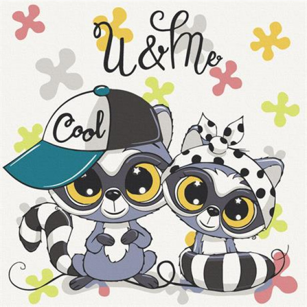 Фото - Картина по номерам ArtCraft Крутые еноты 30х30 см (15535-AC)