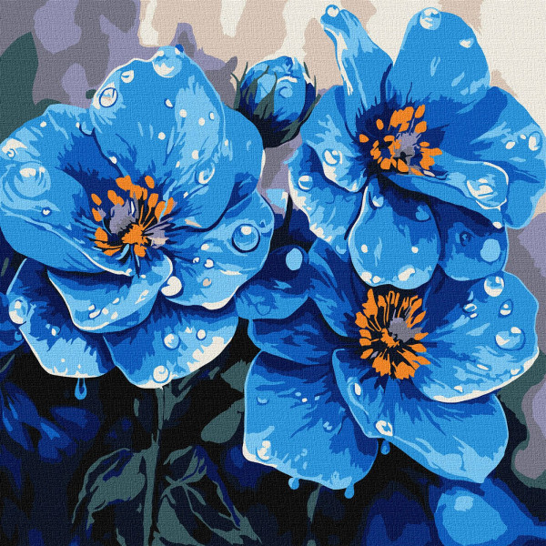 Фото - Картина за номерами Ideyka Фіалки щоранку 30х30 см (KHO3317)