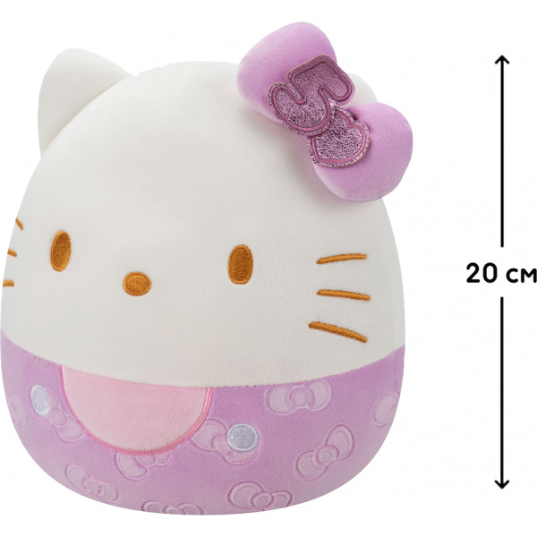 Фото - Мягкая игрушка животное SQUISHMALLOWS ХЕЛЛОУ КИТТИ В ФИОЛЕТОВОМ 20 см (SQSN00499)