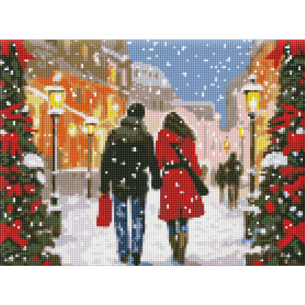 Фото - Алмазний живопис Ideyka Різдвяна атмосфера 30х40 см (AMC7818)