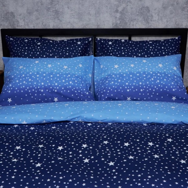 Фото - Комплект постельного белья Moon&Star Бязь Gold Люкс «Night Glow» 143х210 см нав. 2х50х70 (MS-820006561)