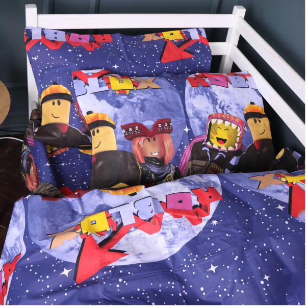 Фото - Комплект постельного белья MirSon Бязь 17-0797 Roblox 175х210 см (2200011442051)