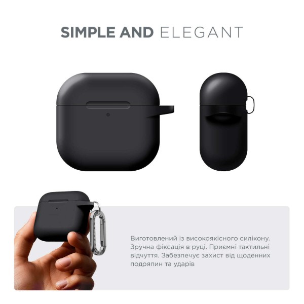 Фото - Чохол для навушників Armorstandart Hang Case for Apple AirPods 4 Black (ARM81277)