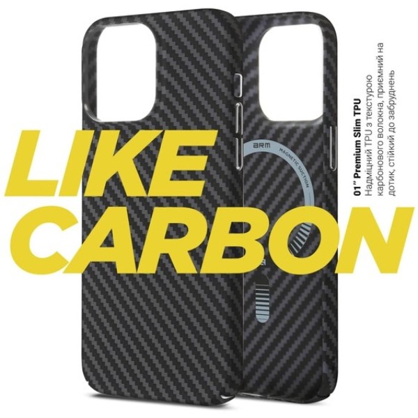 Фото - Чехол для смартфона Armorstandart LikeCarbon MagCase for Apple iPhone 14 Pro Black (ARM66365)