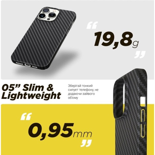 Фото - Чехол для смартфона Armorstandart LikeCarbon MagCase for Apple iPhone 14 Pro Black (ARM66365)