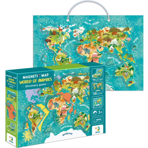 Фото - Настольная игра (3-4 года) Dodo карта мира животного (200267)