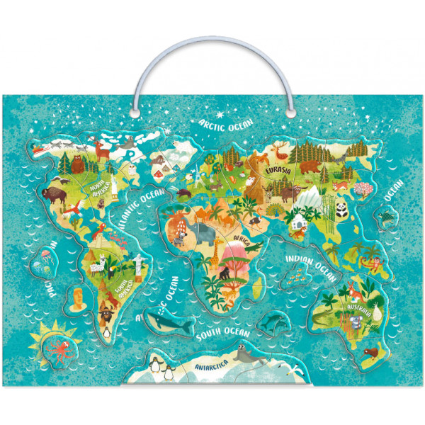 Фото - Настольная игра (3-4 года) Dodo карта мира животного (200267)