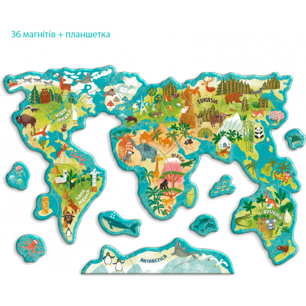 Фото - Настольная игра (3-4 года) Dodo карта мира животного (200267)