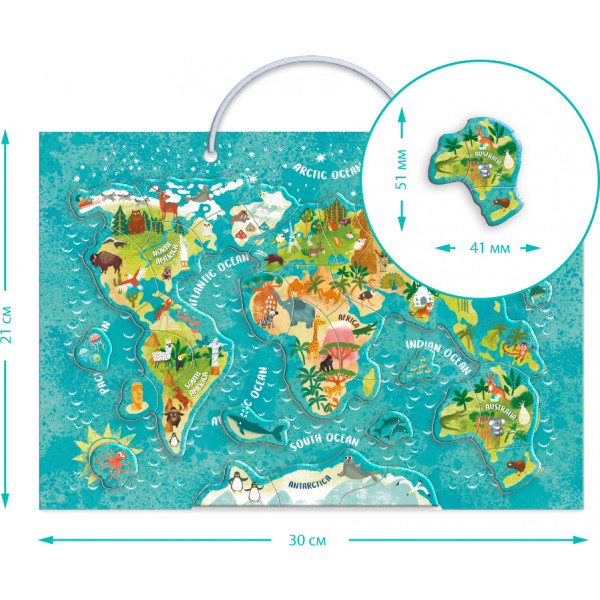 Фото - Настольная игра (3-4 года) Dodo карта мира животного (200267)