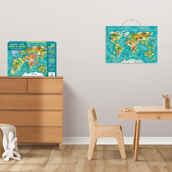 Фото - Настольная игра (3-4 года) Dodo карта мира животного (200267)