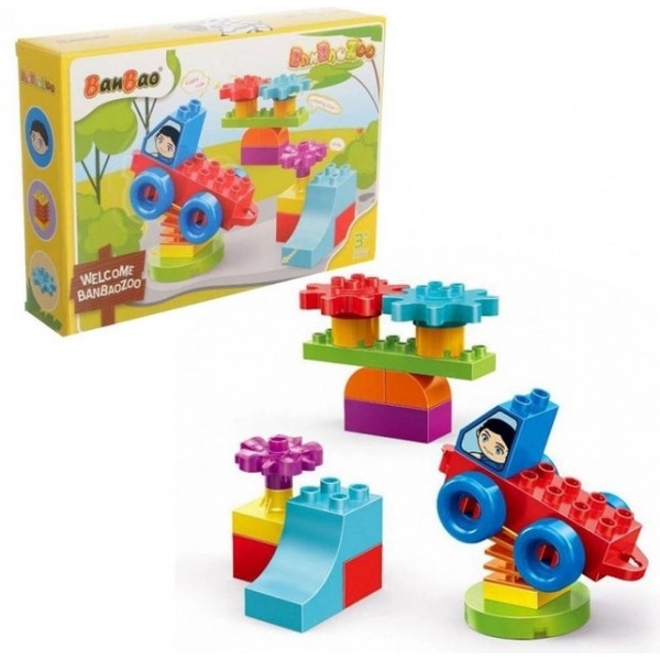 Фото - Пластиковий конструктор Banbao "BanBaoZOO" (20 елм.) Дитячий майданчик (9006)