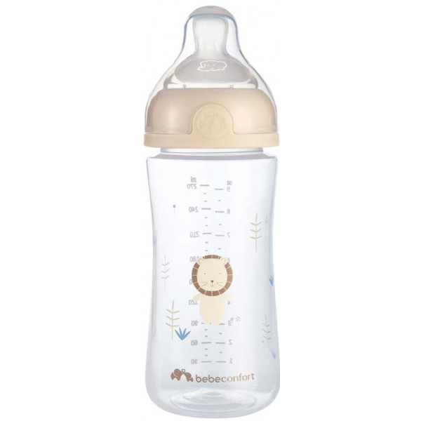 Фото - Пляшка для годування Bebe Confort PHYSIO AIR Soft Sand 150ml 2шт./270ml 2шт./360ml 2шт. з пустушкою та щіточкою