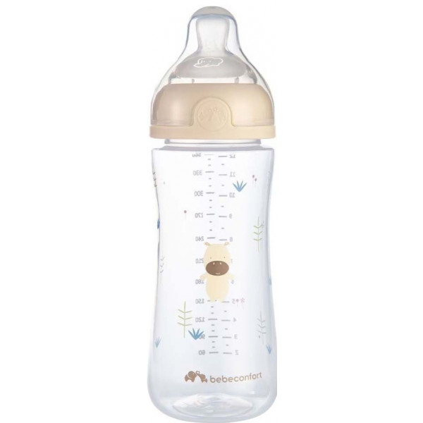 Фото - Пляшка для годування Bebe Confort PHYSIO AIR Soft Sand 150ml 2шт./270ml 2шт./360ml 2шт. з пустушкою та щіточкою