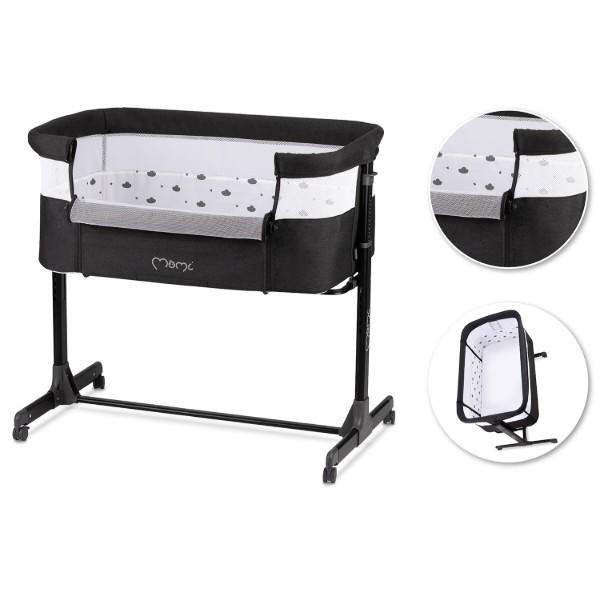 Фото - Кроватка детская прямоугольная MoMi REVO Dark Gray