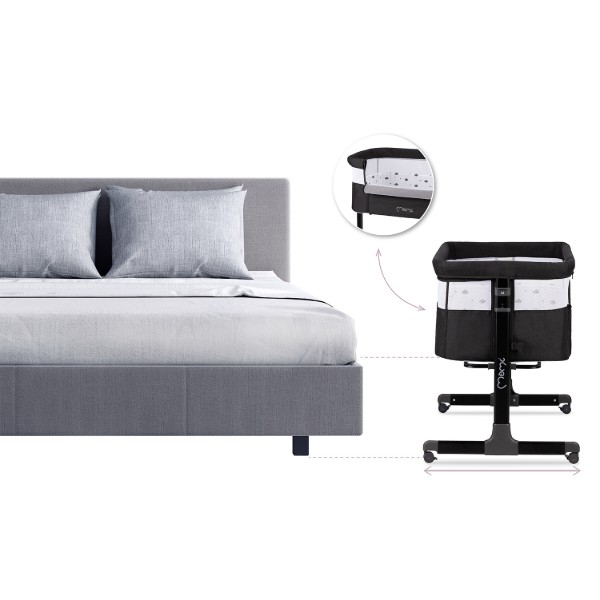 Фото - Кроватка детская прямоугольная MoMi REVO Dark Gray