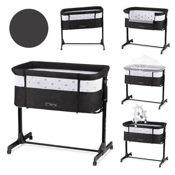 Фото - Кроватка детская прямоугольная MoMi REVO Dark Gray