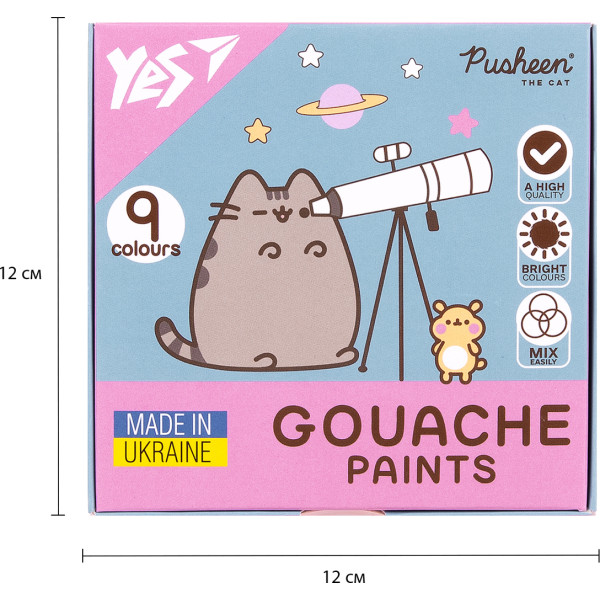 Фото - Фарби YES Pusheen 9 кол. 20 мл (230401)