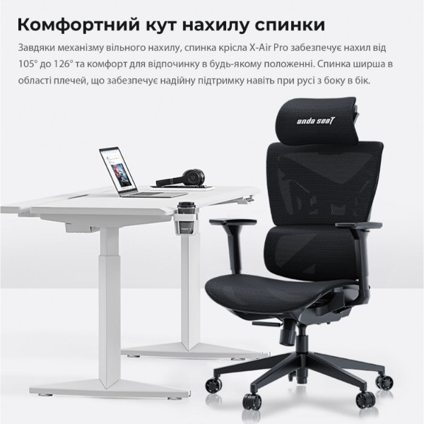 Фото - Крісло для геймерів Anda Seat X-Air Pro Size XL Mesh Space Black (AD-WY-01-BBB-B01)