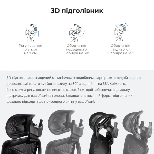 Фото - Кресло для геймеров Anda Seat X-Air Mega Size XL Mesh Gray Twilight (AD-WY-01-GGSP)