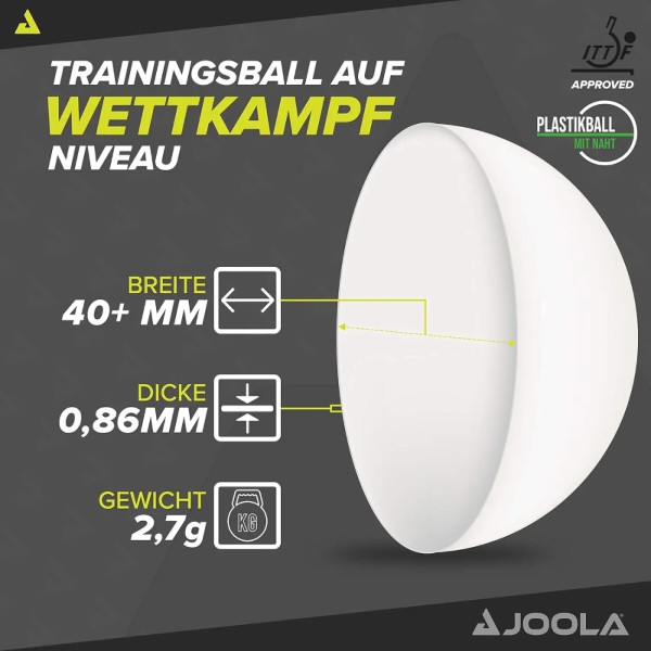Фото - Набор мячей для настольного тенниса Joola Magic ABS 40+ White 72 шт. (44216)
