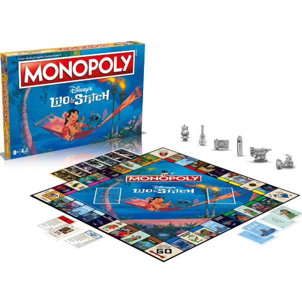 Фото - Настільна гра (8+) Winning Moves DISNEY Lilo and Stitch - Monopoly UK (WM02869-EN1-6)