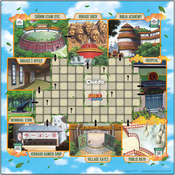 Фото - Настільна гра (8+) Winning Moves NARUTO SHIPPUDEN - Cluedo UK (WM04940-EN1-6)