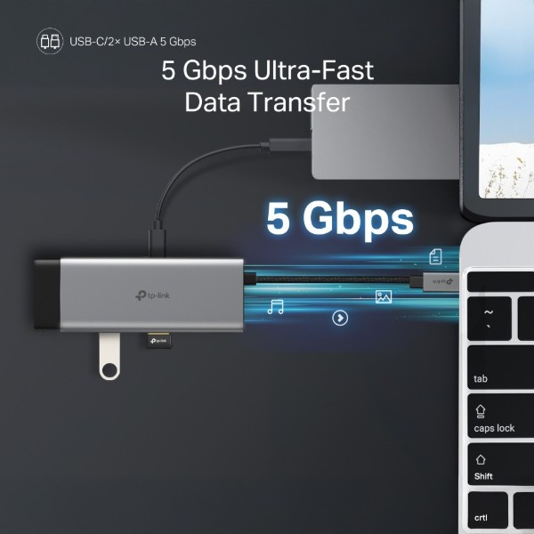 Фото - Хаб USB TP-Link USB Type-C 7в1 (UH7020C)