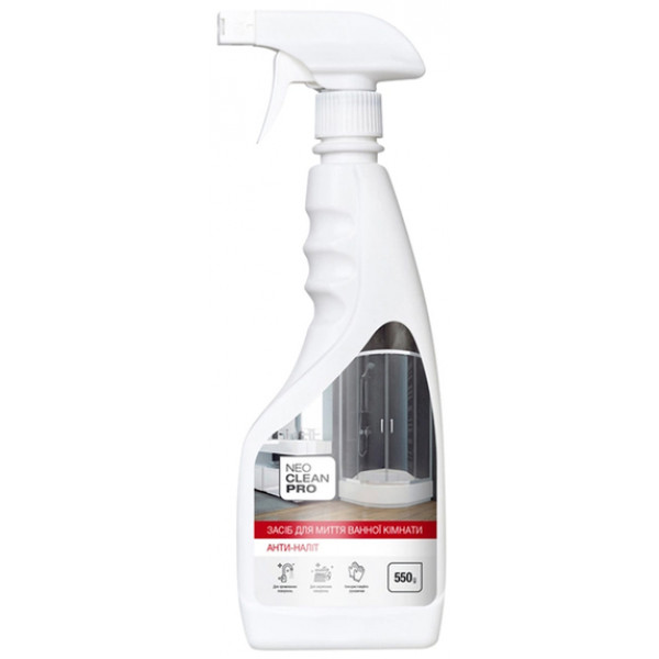 Фото - Средство для мытья в ванной комнате NeoCleanPro Анти-налет распылитель 550 мл (4820255110509)