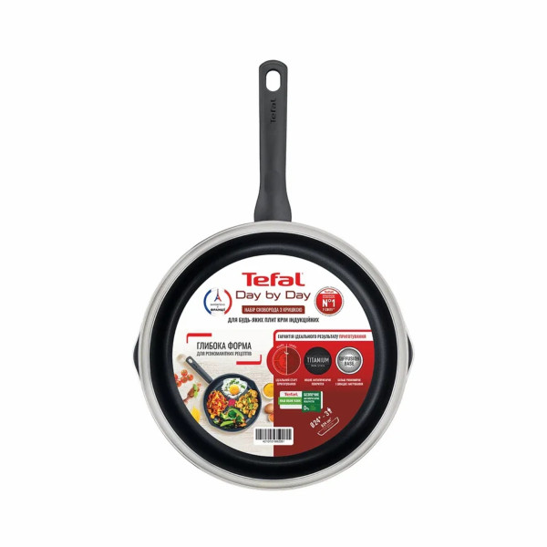 Фото - Сковорода універсальна Tefal B5580423_SET Day by Day 24 см