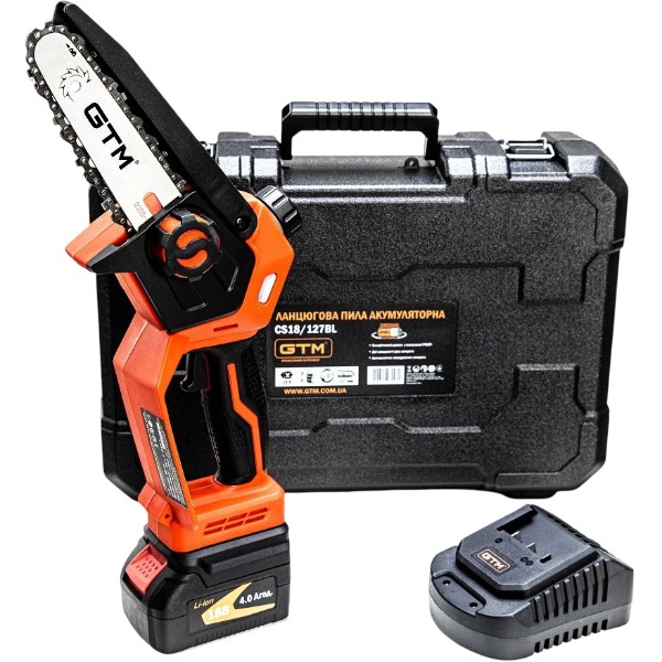 Фото - Ланцюгова пила акумуляторна GTM CS18/127BL KIT +акум., ЗП