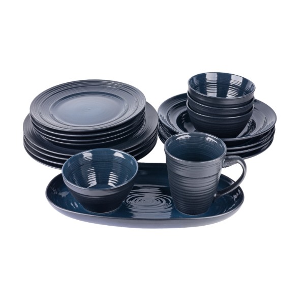 Фото - Тарелка обеденная Krauff 25,4 см Lucerne Black&Blue (24-320-009)