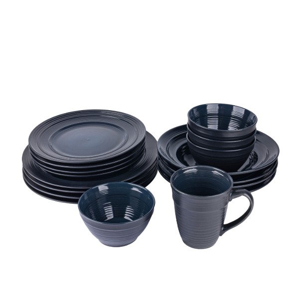 Фото - Тарелка обеденная Krauff 25,4 см Lucerne Black&Blue (24-320-009)