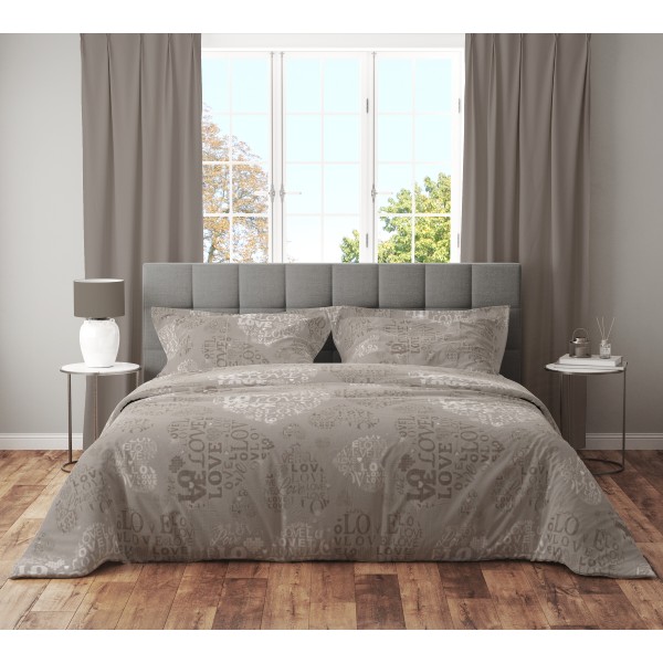 Фото - Комплект постільної білизни DAISY Love Taupe 175x215 (4820190499660)