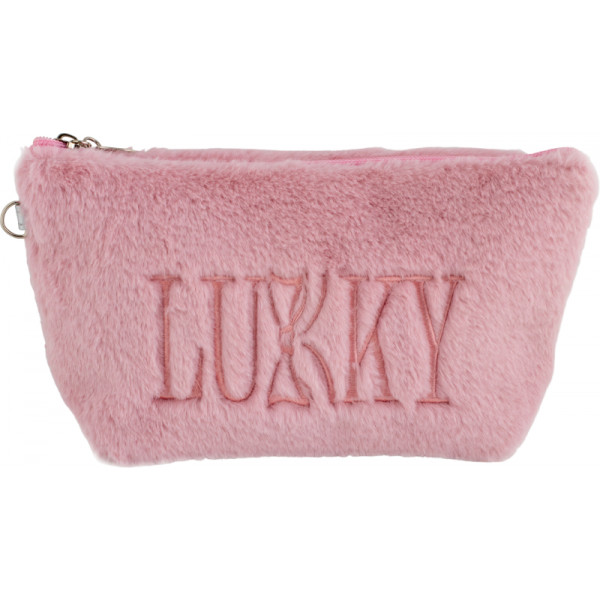 Фото - Косметичка дитяча Lukky бузкова плюшева з логотипом ''Lukky'' (T21390)