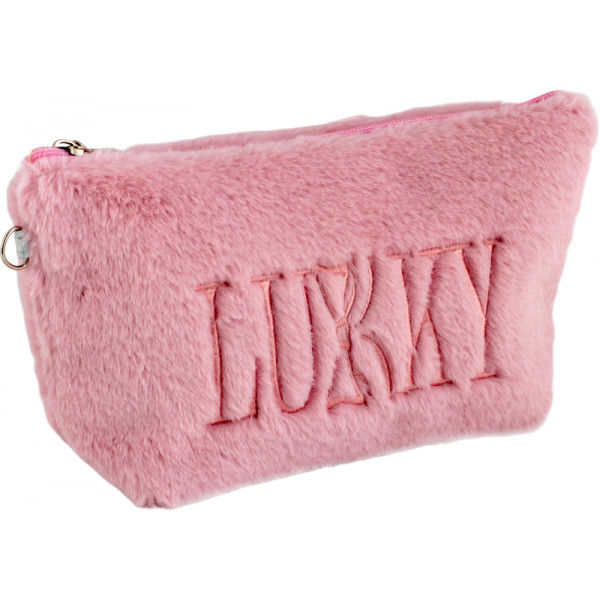 Фото - Косметичка дитяча Lukky бузкова плюшева з логотипом ''Lukky'' (T21390)