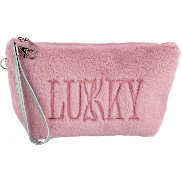 Фото - Косметичка дитяча Lukky бузкова плюшева з логотипом ''Lukky'' (T21390)