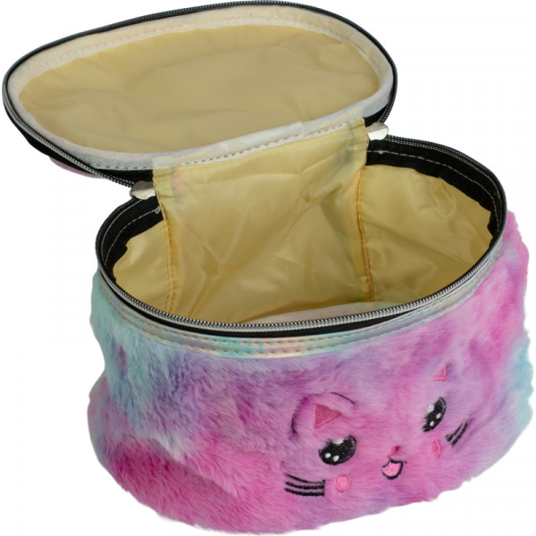 Фото - Сумочка-косметичка Lukky з принтом "Киця", плюшева 20x13x12 см (T21408)